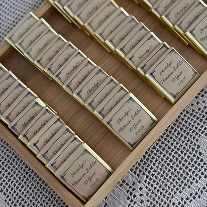 Birthday Chocolate Favors Gold Style