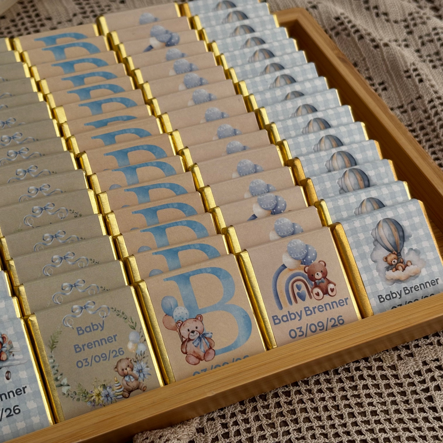 Baby Shower Chocolate Favors Teddy Style