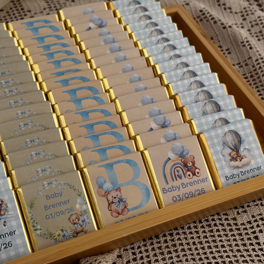 Baby Shower Chocolate Favors Teddy Style
