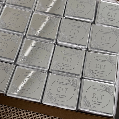 Personalized Businesses and Corporate Chocolate Silver Style