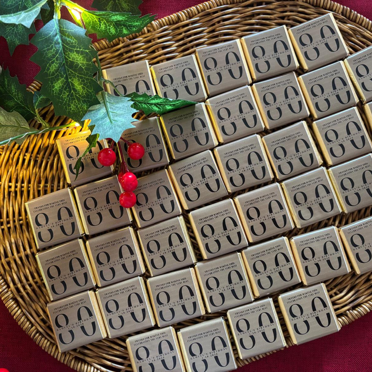 Birthday Chocolate Favors Soft Style